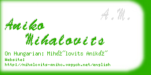 aniko mihalovits business card